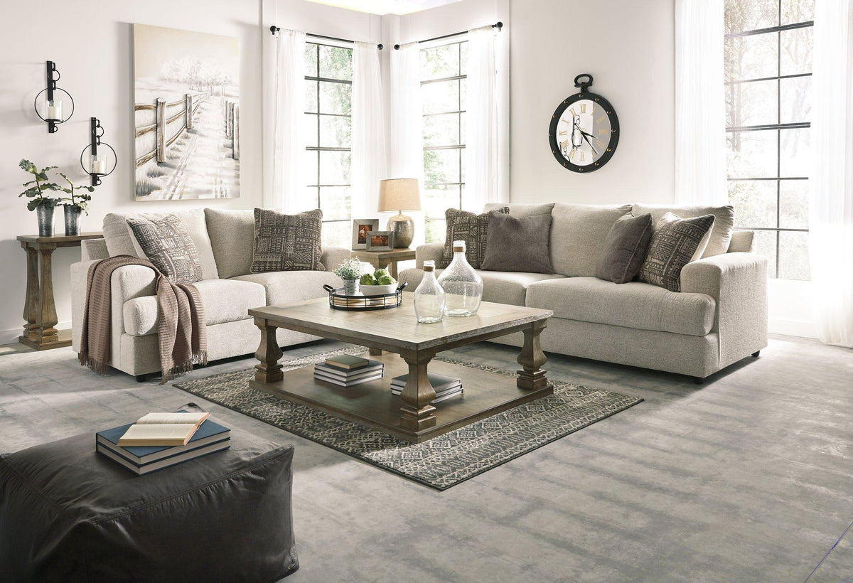 Ashley Furniture Soletren sofa with plush cushions and modern design, shown in a cozy living room setting.