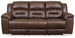 Ashley Furniture Stoneland power reclining sofa with plush cushions and recliner features, showcasing a modern, comfortable living room piece.