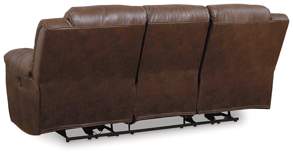 Ashley Furniture Stoneland Power Reclining Sofa with plush upholstery and adjustable reclining features.