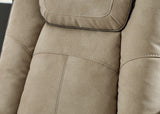 Ashley Furniture Next-Gen DuraPella power reclining sofa with plush cushions and modern design, shown in a living room setting.