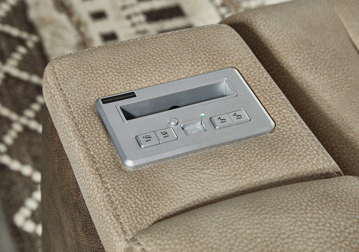 Next-Gen DuraPella Power Reclining Sofa by Ashley Furniture, featuring plush cushions and reclining mechanisms in a modern living room setting.