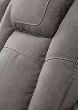 Next-Gen DuraPella Power Reclining Sofa by Ashley Furniture showing plush fabric, reclining seats, and modern design.