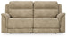 Ashley Furniture Next-Gen DuraPella Power Reclining Sofa with plush cushions and reclining features, shown head-on view.