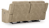 Ashley Furniture Next-Gen DuraPella Power Reclining Sofa, front view with plush cushions and reclining features.