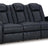 Ashley Furniture Fyne-Dyme Power Reclining Sofa shown from an angled view, featuring plush cushions and a sleek reclining design.