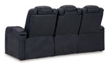 Ashley Furniture Fyne-Dyme Power Reclining Sofa with plush cushions and reclining features, shown from the back view of model 36603-15-BACK-SW.