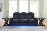 Fyne-Dyme Power Reclining Sofa by Ashley Furniture, featuring plush cushions and a modern design in a neutral fabric.