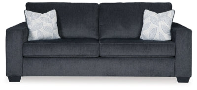 Ashley Furniture Altari Sofa in gray fabric with plush cushions and modern design, ideal for contemporary living rooms.