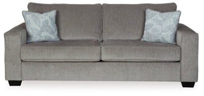 Ashley Furniture Altari sofa with plush cushions and modern design, shown from a front head-on perspective.