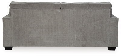 Ashley Furniture Altari sofa with plush back cushions and soft fabric upholstery, shown from the rear view.