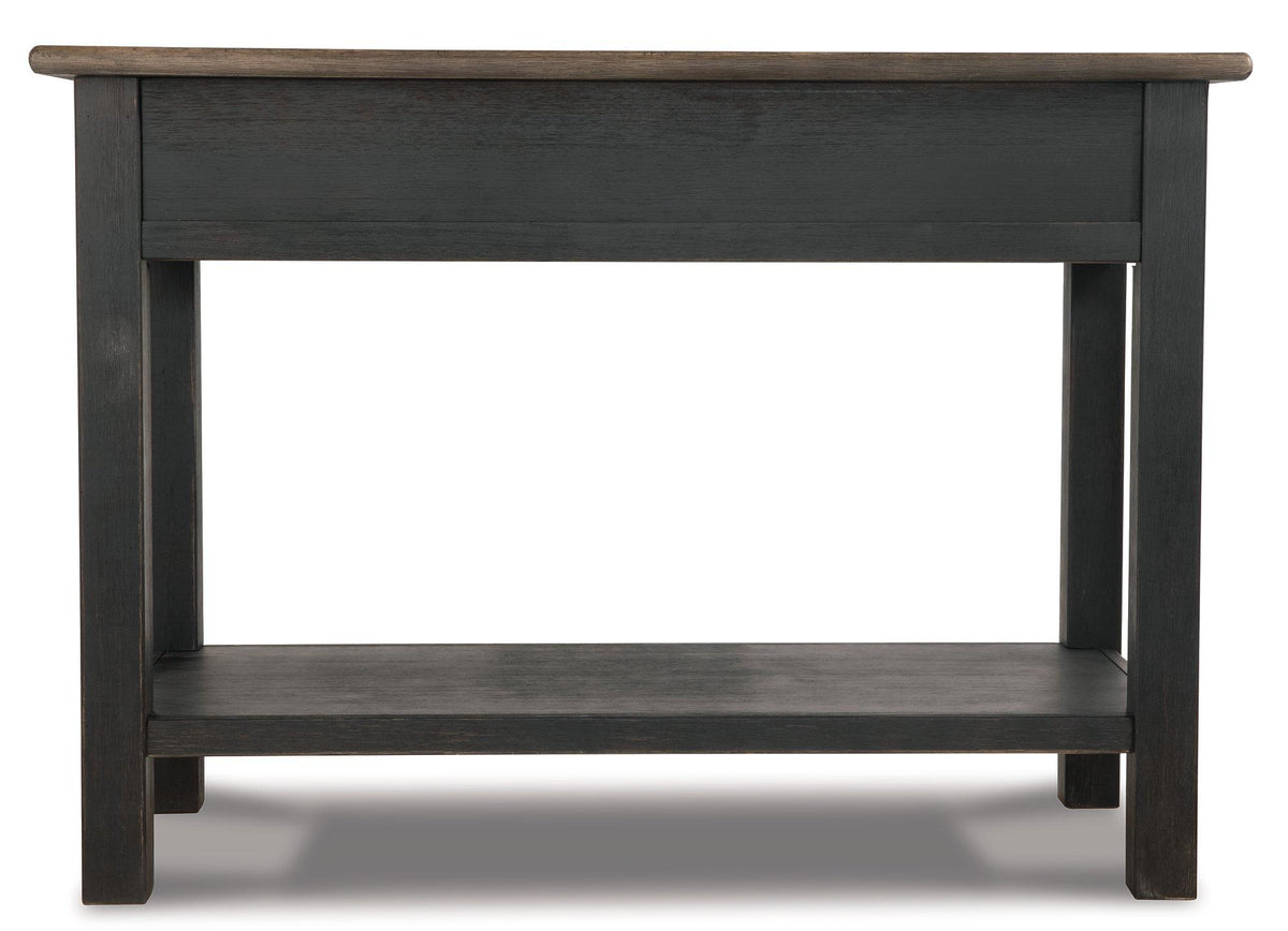 Ashley Furniture Tyler Creek sofa table featuring a sleek wooden design with a spacious top and sturdy legs.