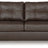 Ashley Furniture Barlin Mills sofa in a neutral fabric, showcasing plush cushions and a modern design from a head-on view.
