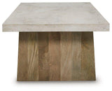 Ashley Furniture Brendalhouse occasional table set with two stationary tables featuring wooden tops and sturdy legs.