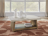 Ashley Furniture Brendalhouse stationary occasional table set with two wooden tables featuring a classic design and warm finish.