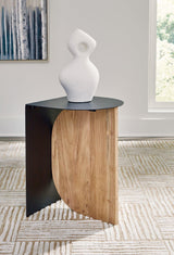 Ashley Furniture Ladgate Accent Table with a smooth wooden surface and stylish legs, ideal for living room decor.