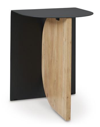 Ashley Furniture Ladgate Accent Table with a sleek wooden surface and tapered legs, ideal for living room or bedroom decor.