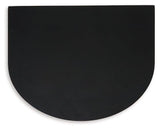 Ashley Ladgate accent table with a sleek wooden surface and modern design, ideal for living room or entryway decor.