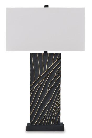 Ashley Furniture Bartlen table lamp with a sleek design and neutral shade, ideal for modern living room or bedside lighting.