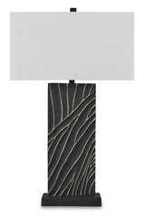 Ashley Furniture Bartlen table lamp with a sleek design and neutral shade, ideal for modern living room or bedside lighting.