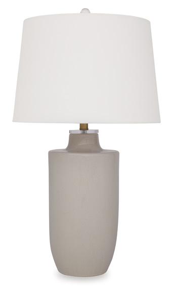 Ashley Furniture Cylener Table Lamp with a sleek base and fabric shade, ideal for modern living room or bedside decor.