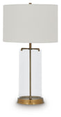 Ashley Furniture Gizeh Table Lamp with ceramic base and fabric shade, ideal for bedside or living room decor.