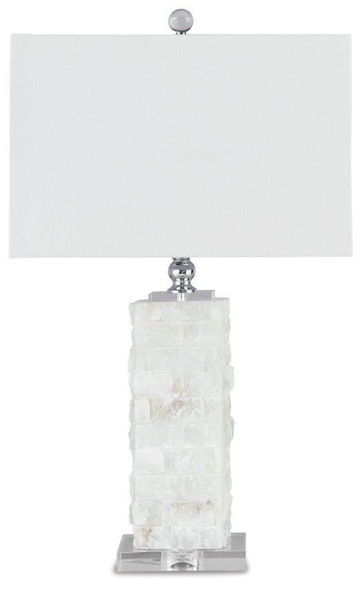 Ashley Furniture Malise Table Lamp with modern design, featuring a sleek base and fabric shade, perfect for living room or bedside.