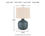 Malthace table lamp by Ashley Furniture with a sleek base and fabric shade, ideal for modern living room or bedroom decor.