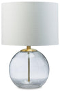 Ashley Furniture Samder table lamp with a sleek base and fabric shade, ideal for modern living room or bedroom decor.
