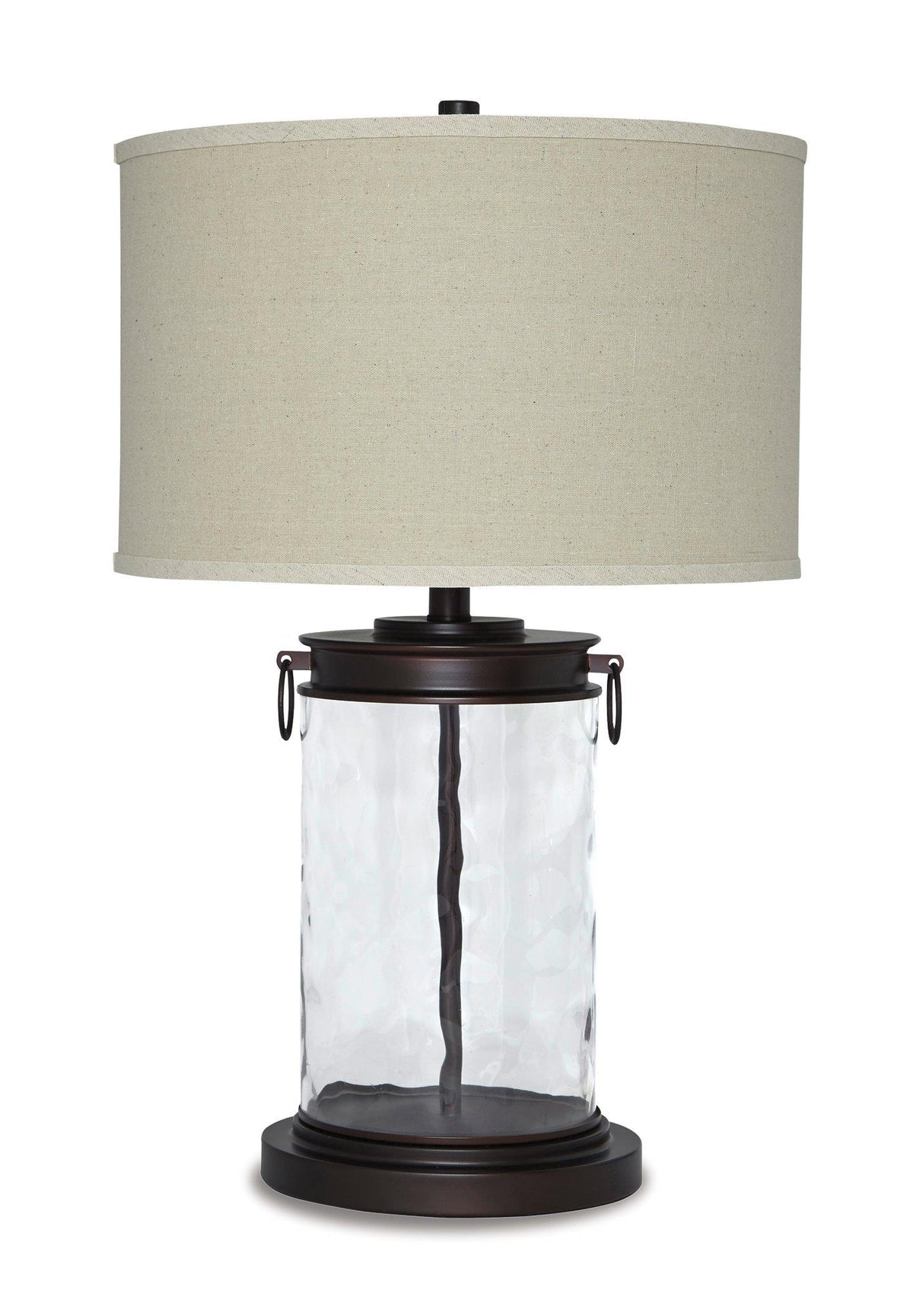 Ashley Furniture Tailynn table lamp with a sleek base and fabric shade, ideal for living room or bedside decor.