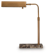 Ashley Furniture Yafe Desk Lamp, a modern table lamp with a sleek design and neutral finish, ideal for home or office lighting.