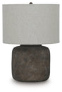 Ashley Furniture Zandophen table lamp with a sleek base and fabric lampshade, ideal for bedside or living room decor.