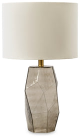 Ashley Furniture Taylow Table Lamp Set featuring modern design with sleek bases and fabric shades, ideal for bedside or living room decor.