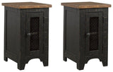Ashley Furniture Valebeck End Table Set featuring two stylish tables with wood finish and modern design for living room decor