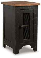 Ashley Furniture Valebeck End Table Set showing two wooden tables with a modern design and natural wood finish.