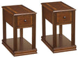 Ashley Furniture Breegin End Table Set featuring two modern wooden tables with sleek design and sturdy construction.