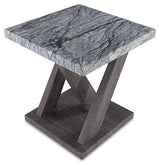 Set of three Bensonale tables from Ashley Furniture, modern wooden table set with sleek design and natural finish.
