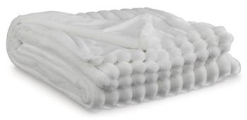 Set of three Ashley Furniture Alsonwell throws with soft, cozy fabric and stylish patterns, perfect for adding warmth and decor to your space.