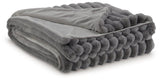 Set of three Ashley Furniture Alsonwell throws with soft, cozy fabric perfect for home decor and lounging.
