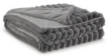 Set of three Ashley Furniture Alsonwell throws with cozy, textured fabric perfect for adding warmth and style to living spaces.