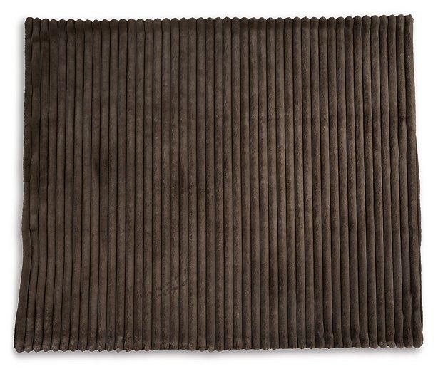 Set of three Ashley Furniture Alsonwell throws with soft fabric in neutral tones, perfect for cozy home decor.