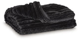Set of three Ashley Furniture Alsonwell throws with soft, cozy fabric, neatly folded and stacked for display.