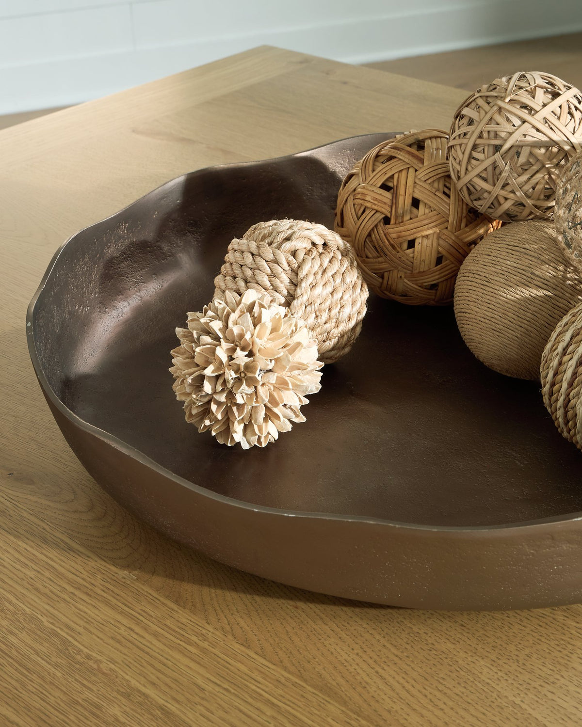 Ashley Furniture Wallmen Tray, decorative wooden tray with intricate patterns, suitable for wall decor or serving.
