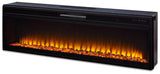 Naydell 92-inch TV stand with electric fireplace by Ashley Furniture, featuring wood finish and storage cabinets.