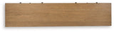 Ashley Furniture Sharlance 81-inch TV stand with open shelving and storage compartments, made of dark wood finish.