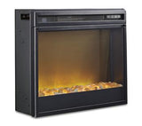 Willowton 64-inch TV stand by Ashley Furniture featuring a built-in electric fireplace and ample storage space.