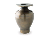 Elegant Fedorleigh vase by Ashley Furniture featuring a sleek, modern design in a rich, dark finish.