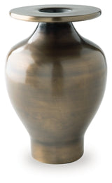 Ashley Furniture Fedorleigh Vase, ceramic decorative vase with a textured finish, displayed on a neutral background.