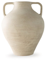 Ashley Furniture Justy Vase, decorative ceramic vase with a sleek, modern design suitable for home decor.