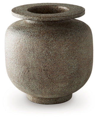 Ashley Furniture Jedwick Vase, decorative ceramic vase with a sleek design and neutral finish, suitable for home decor.