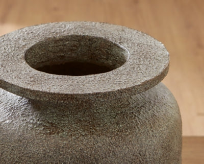 Ashley Furniture Jedwick Vase featuring a sleek, modern design with a smooth finish and elegant shape, perfect for home decor.